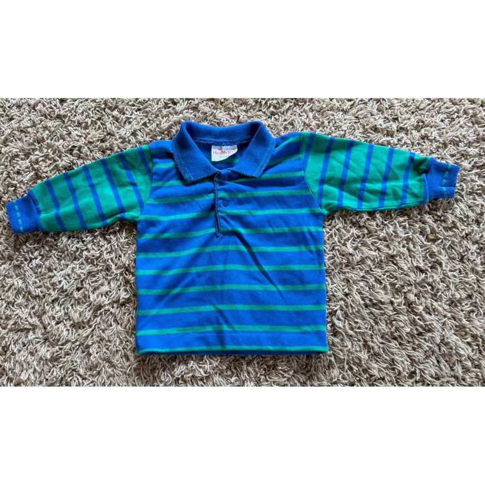 2 Vintage Baby Boy Train Romper Outfit & Health-Tex Overalls 12-18 Months - Picture 8 of 11